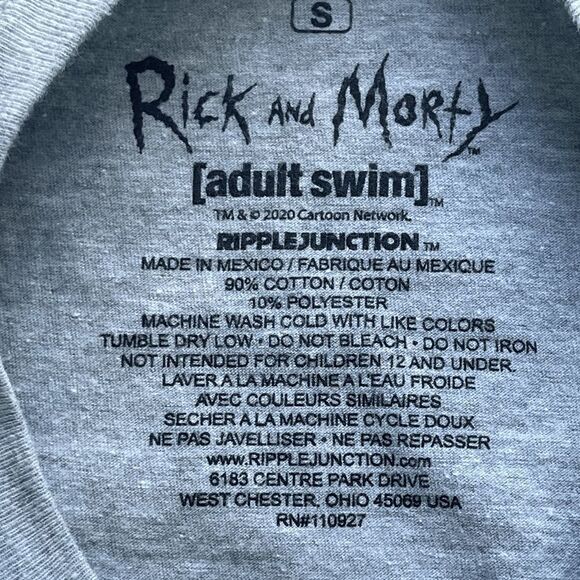 Rick and Morty T-shirt Gray with‎ Rick Sanchez, Size Small - Picture 5 of 9